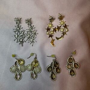 Set of four Loft drop earrings